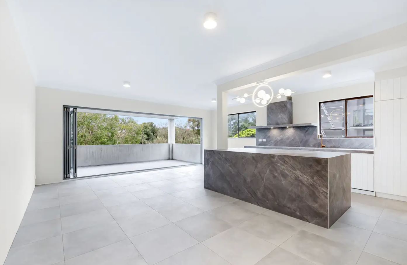 Francis St Bondi living and kitchen