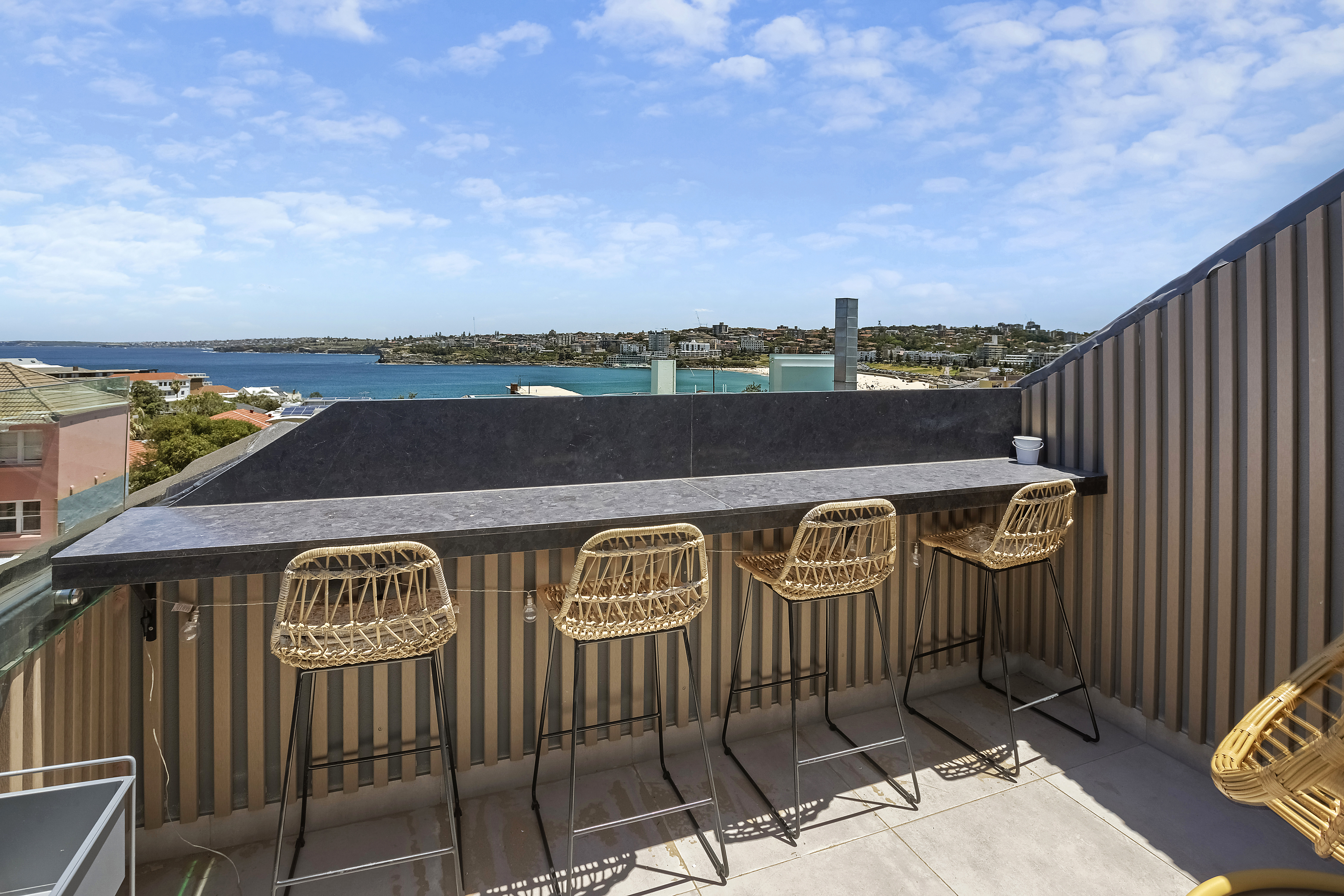 Hastings Pde North Bondi rooftop bar with ocean view